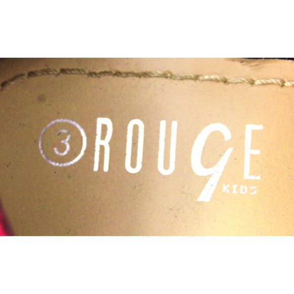 Rouge Kids Fuschia Strappy Sandals sz 3 Suede Flower Spring Summer Zipper Buckle - Picture 7 of 7